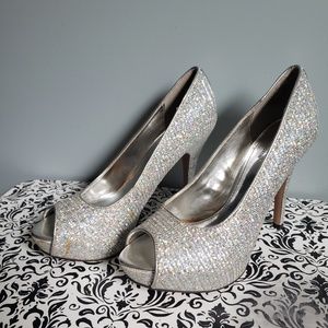 Sparkly silver heels!